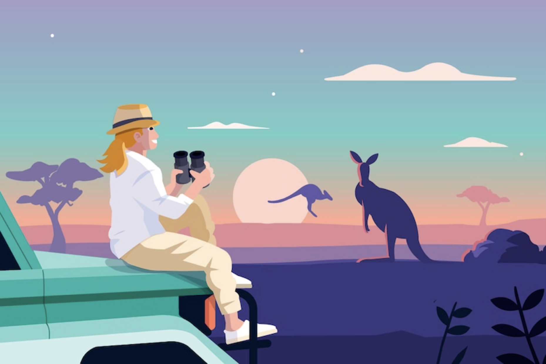 Skyscanner illustration – safari
